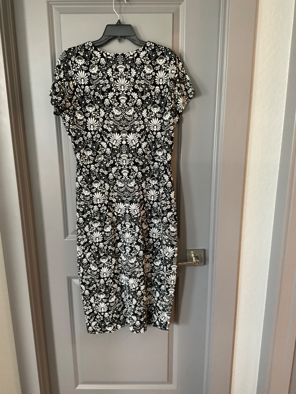 Boden Black & White Floral Print Dress - Picture 3 of 5